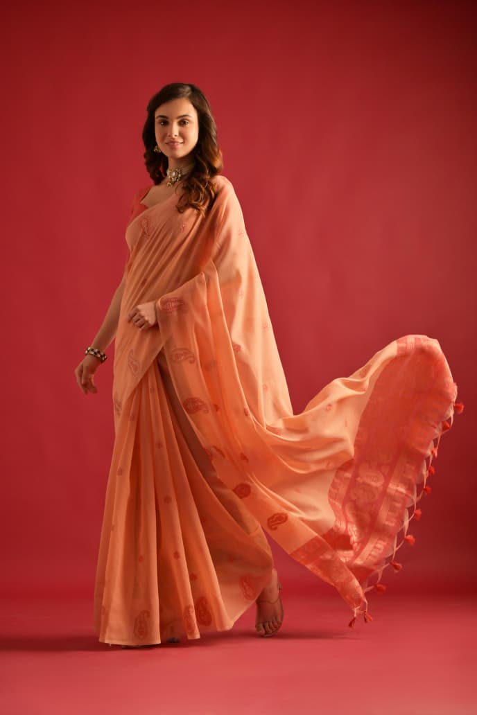 Soft mul cotton saree