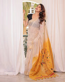 Soft muga citton saree
