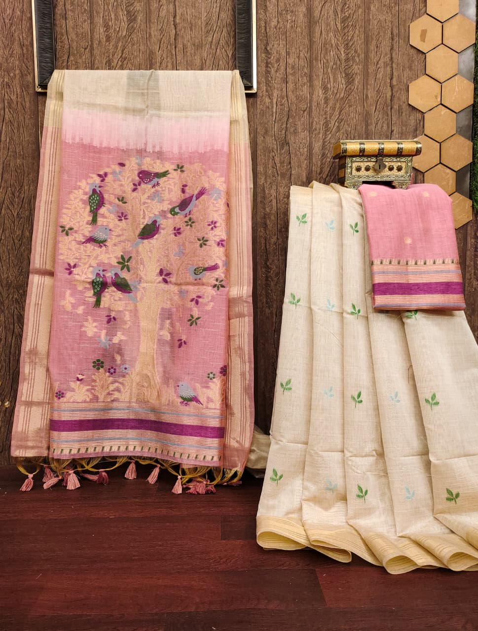 Soft muga citton saree