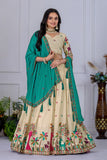 chinon silk lahenga choli