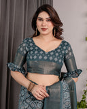 cotton linen saree