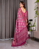cotton linen saree