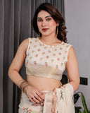 cotton linen saree