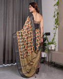 cotton linen saree