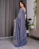 cotton linen saree