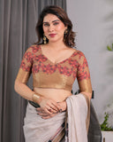 cotton linen saree