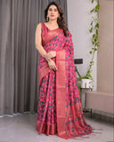 cotton linen saree