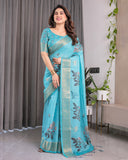cotton linen saree
