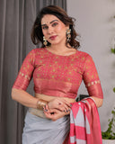 cotton linen saree