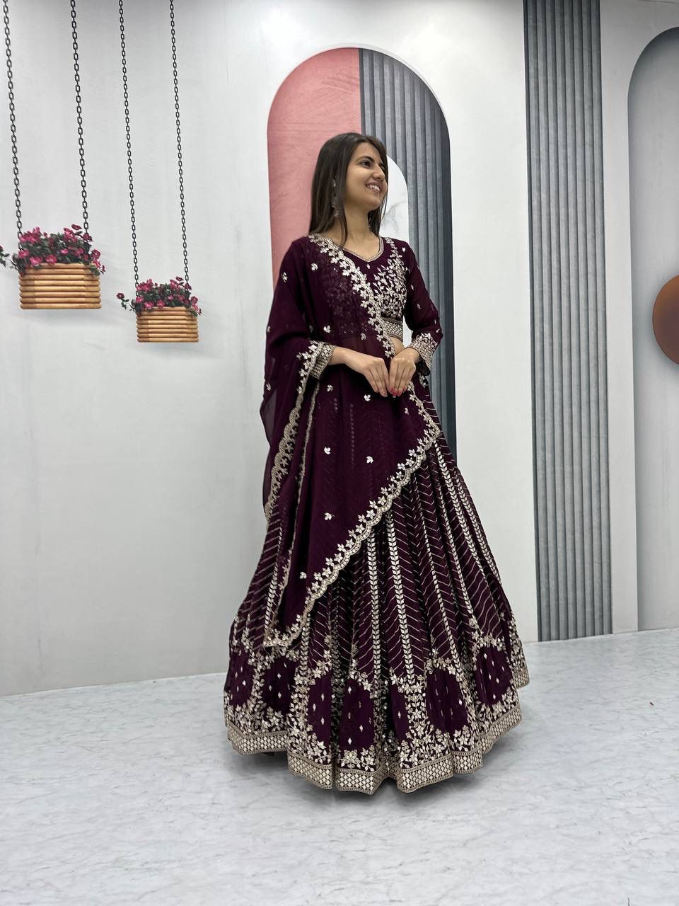 New ocean designer lahenga choli