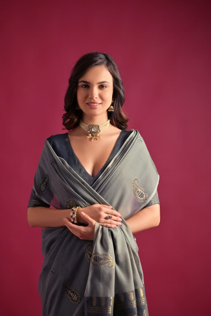 Soft mul cotton saree