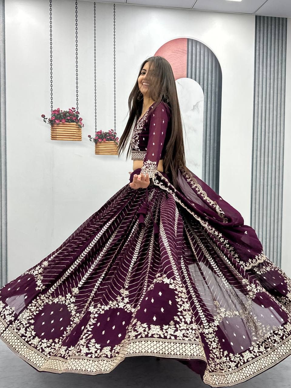 New ocean designer lahenga choli