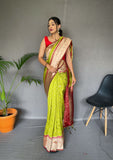 New polka paithani design saree