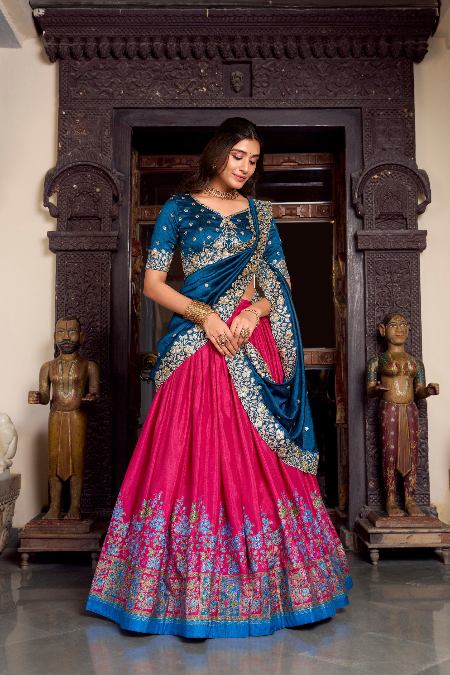 New silk lahenga choli