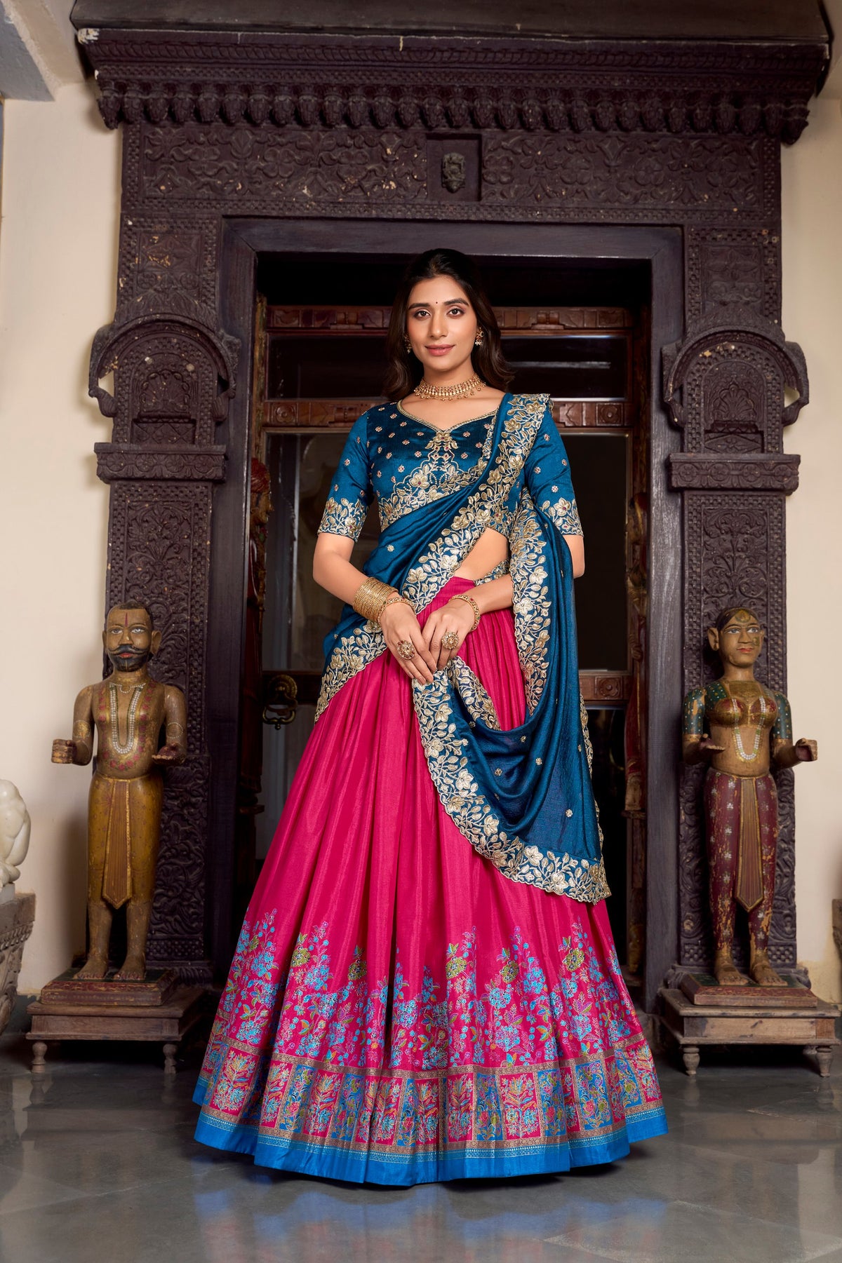 New silk lahenga choli