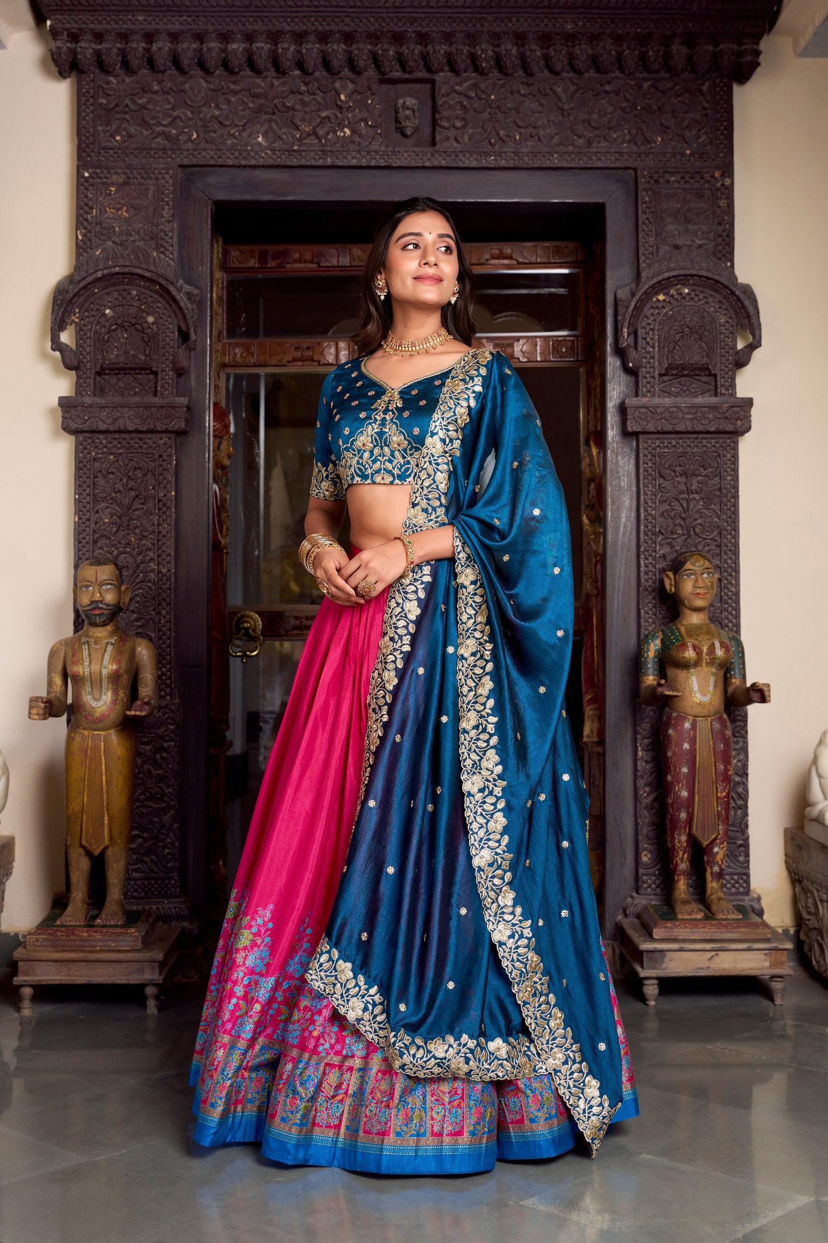 New silk lahenga choli