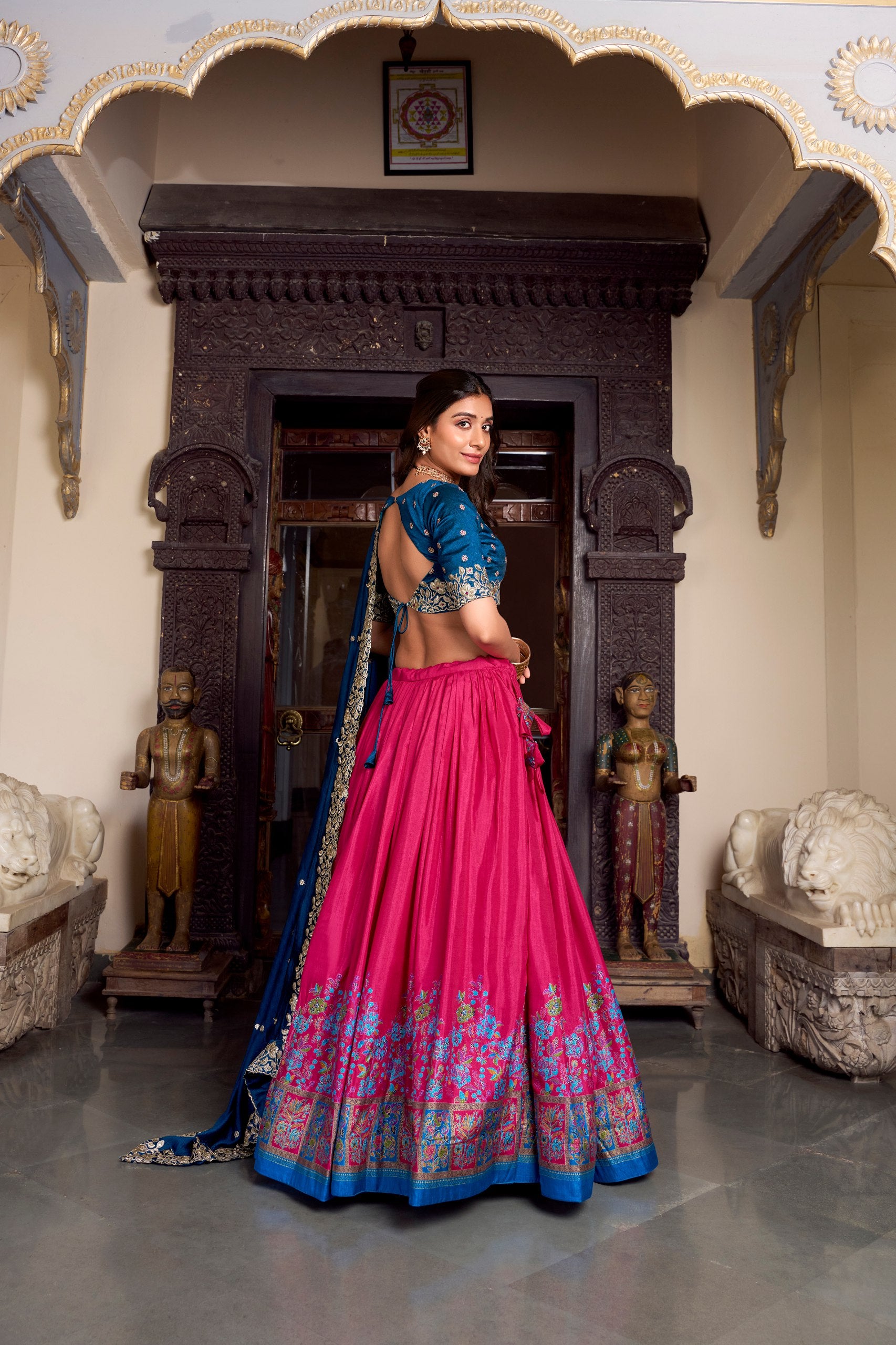New silk lahenga choli