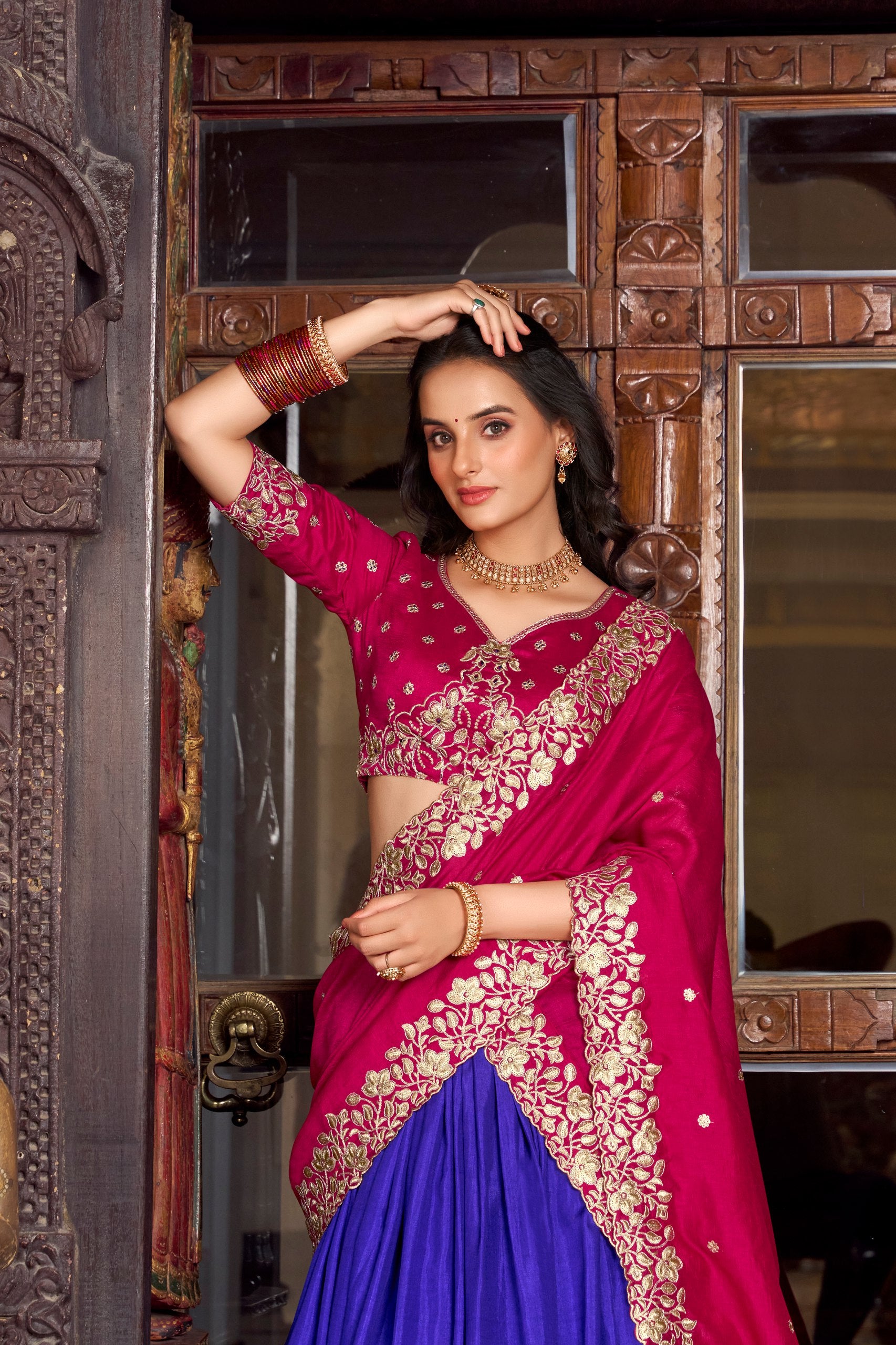 New silk lahenga choli