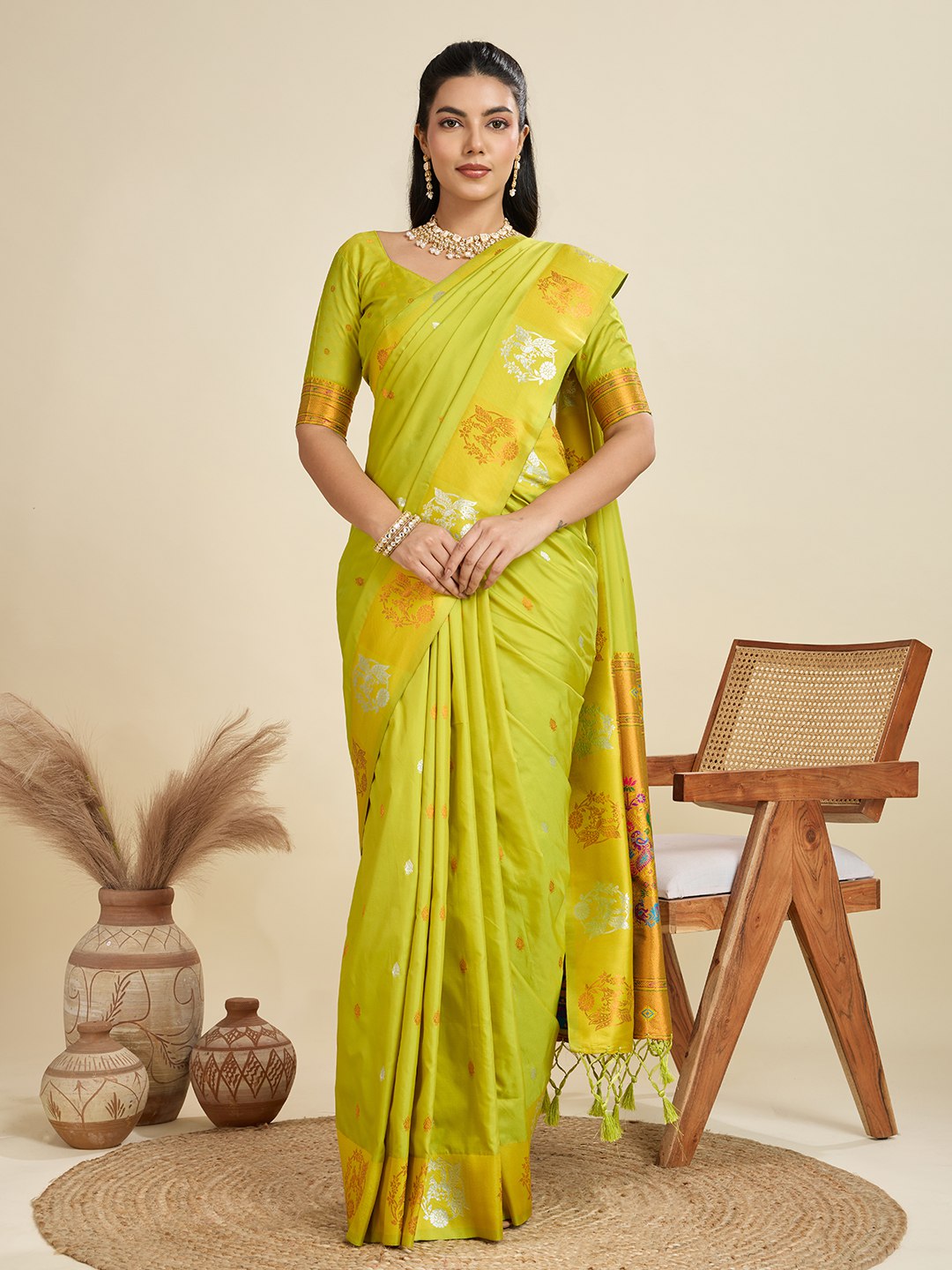 Premium kanjivaram paithani silk saree