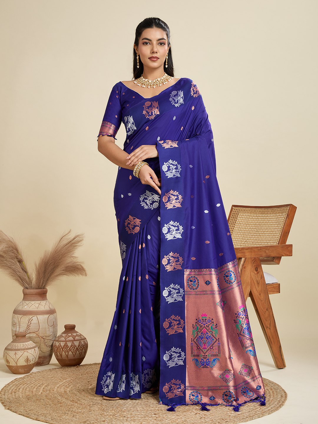 Premium kanjivaram paithani silk saree