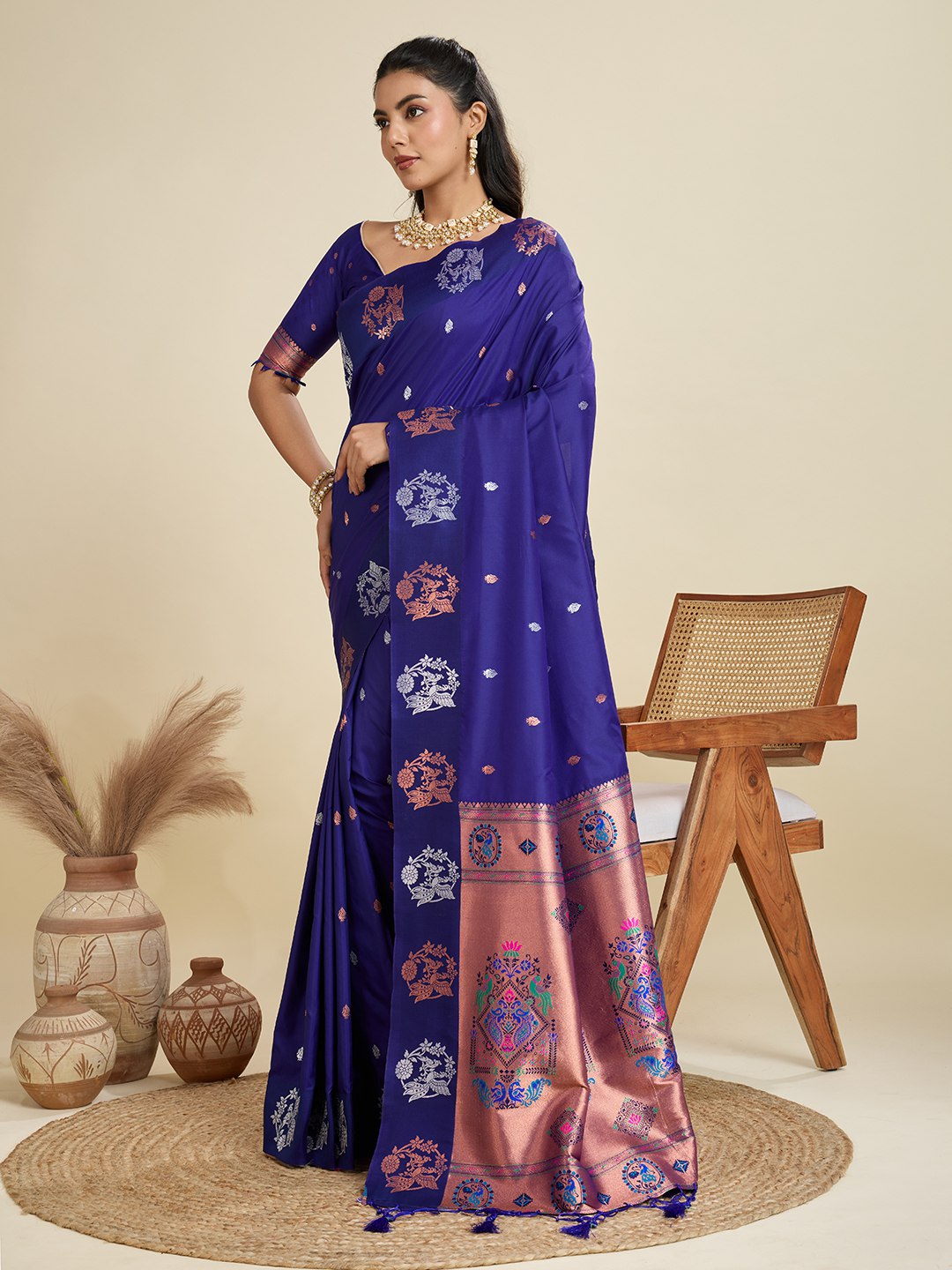 Premium kanjivaram paithani silk saree