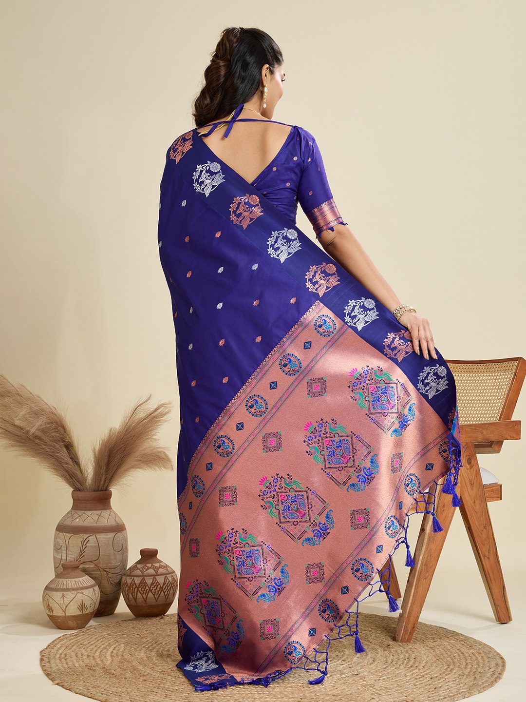 Premium kanjivaram paithani silk saree