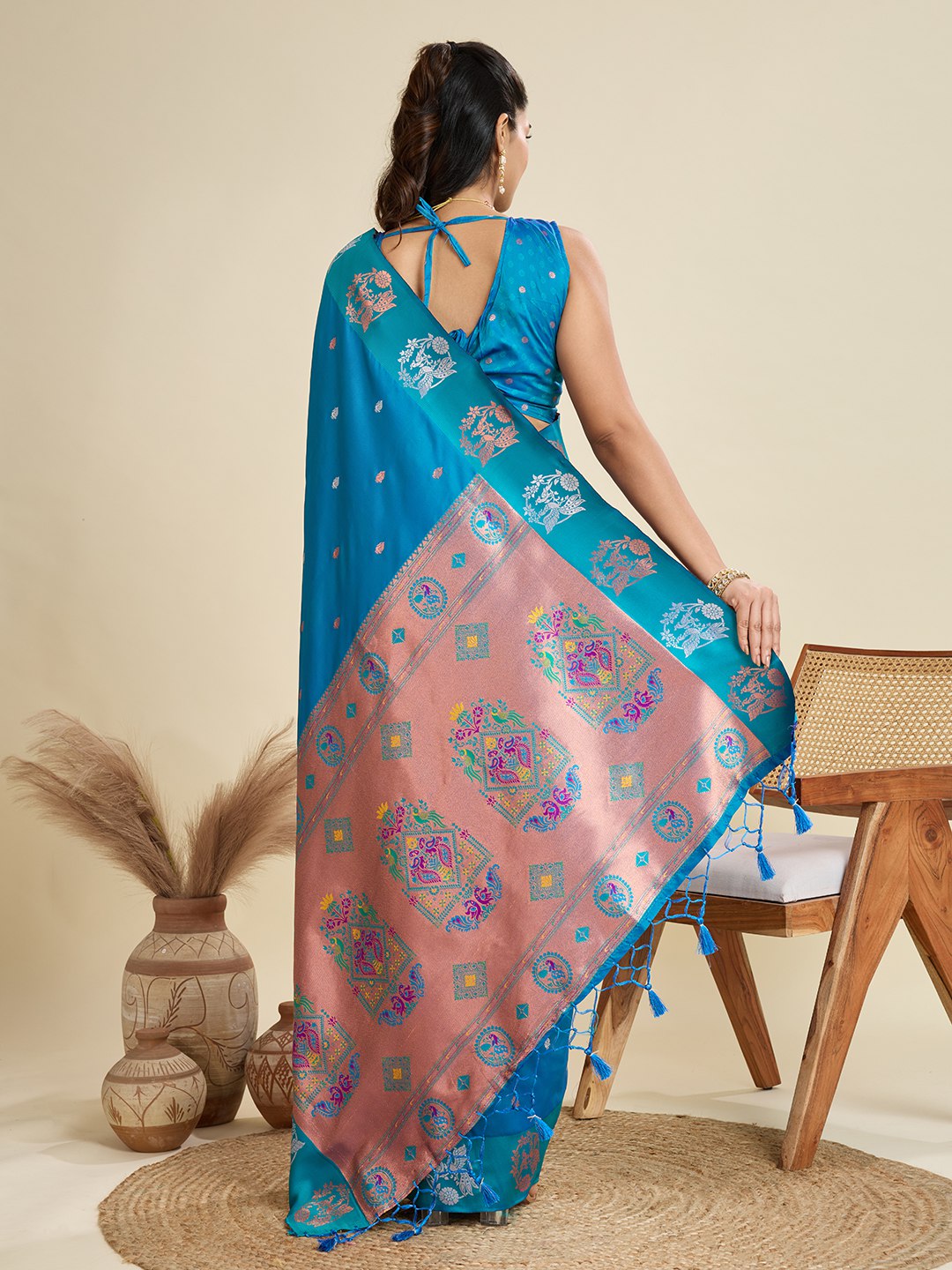 Premium kanjivaram paithani silk saree