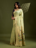 Premium soft muga cotton paithani saree