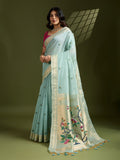 Premium soft muga cotton paithani saree