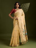 Premium soft muga cotton paithani saree