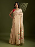 Premium soft muga cotton paithani saree
