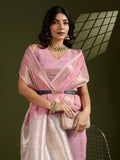 Premium soft tissue linen silk saree