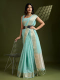 Premium soft tissue linen silk saree