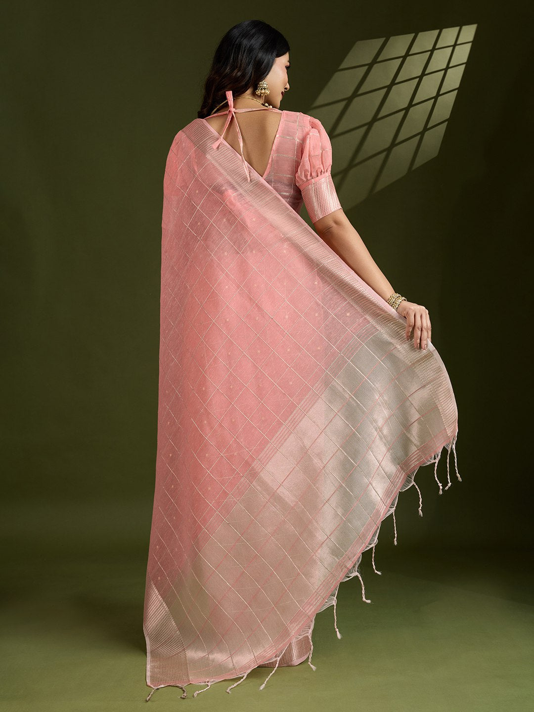 Premium soft tissue linen silk saree