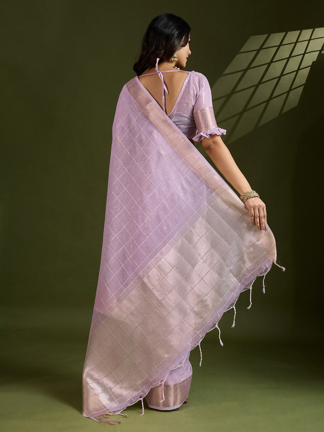 Premium soft tissue linen silk saree