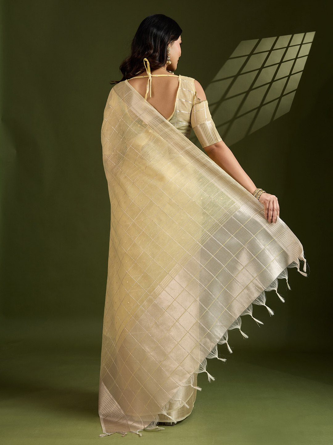 Premium soft tissue linen silk saree