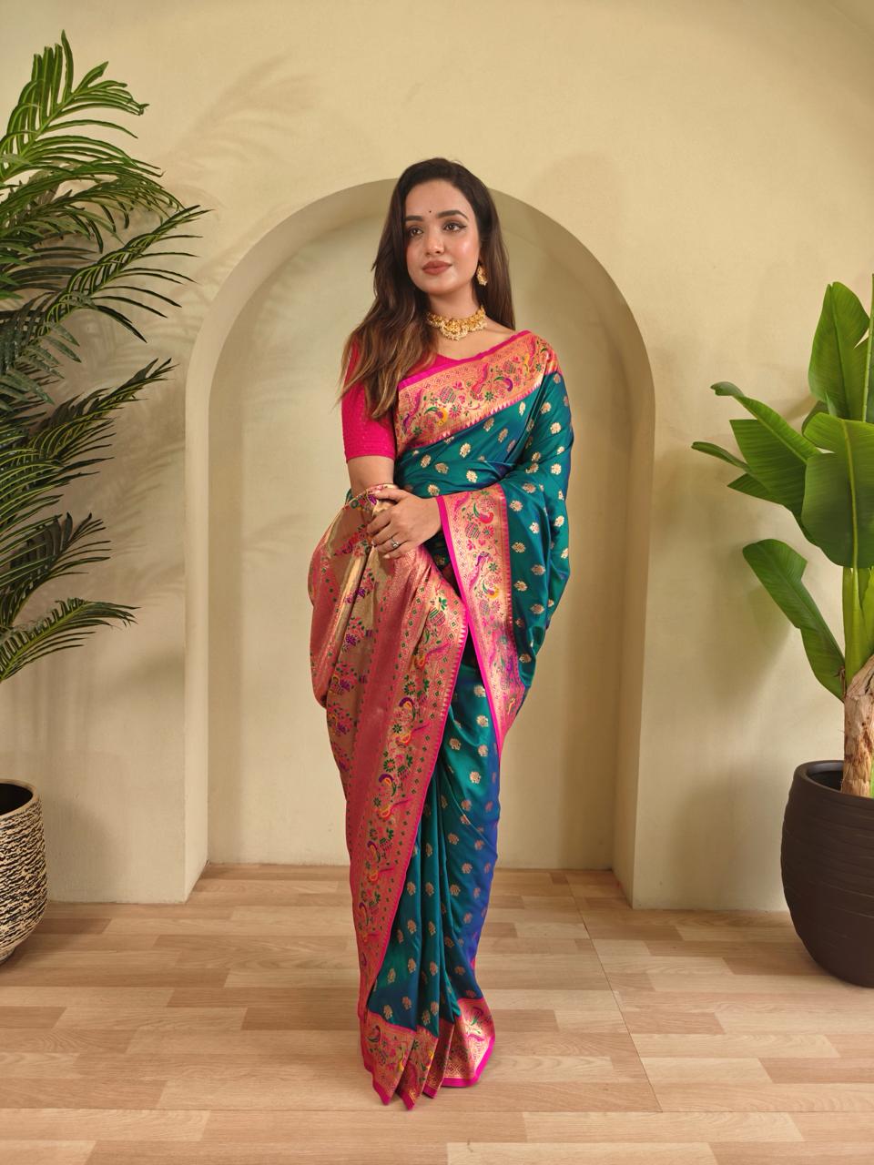 Soft premium paithani silk saree