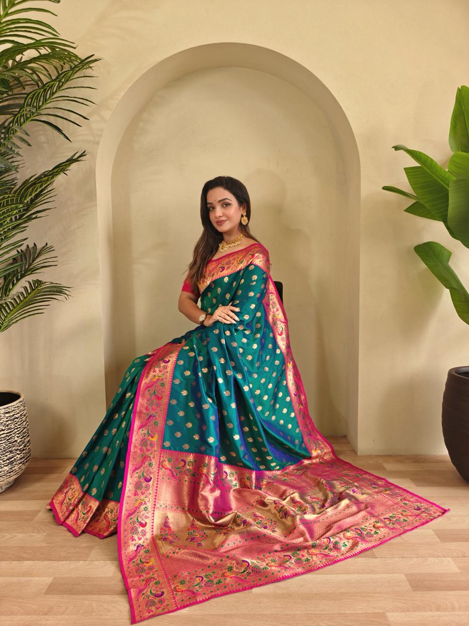 Soft premium paithani silk saree