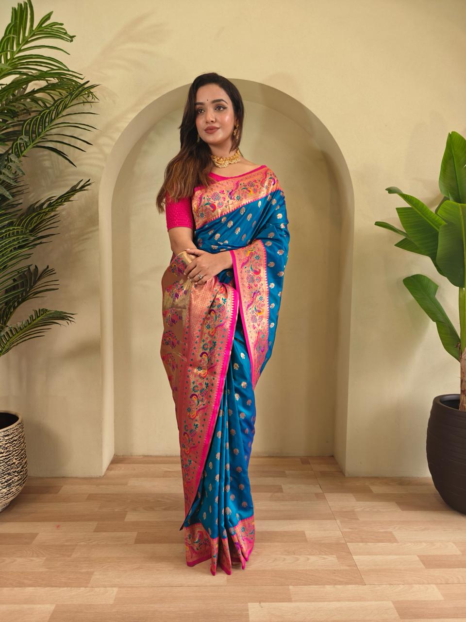 Soft premium paithani silk saree