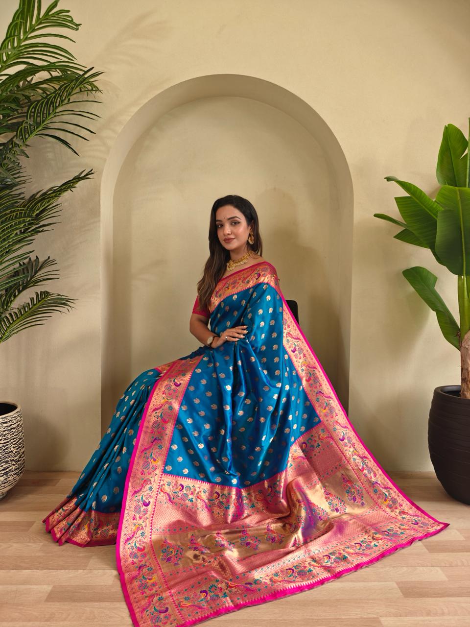 Soft premium paithani silk saree