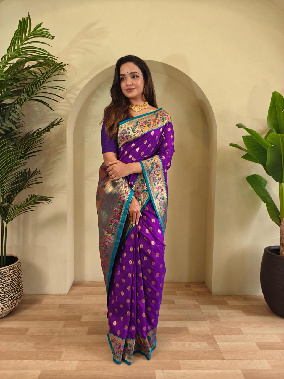 Soft premium paithani silk saree