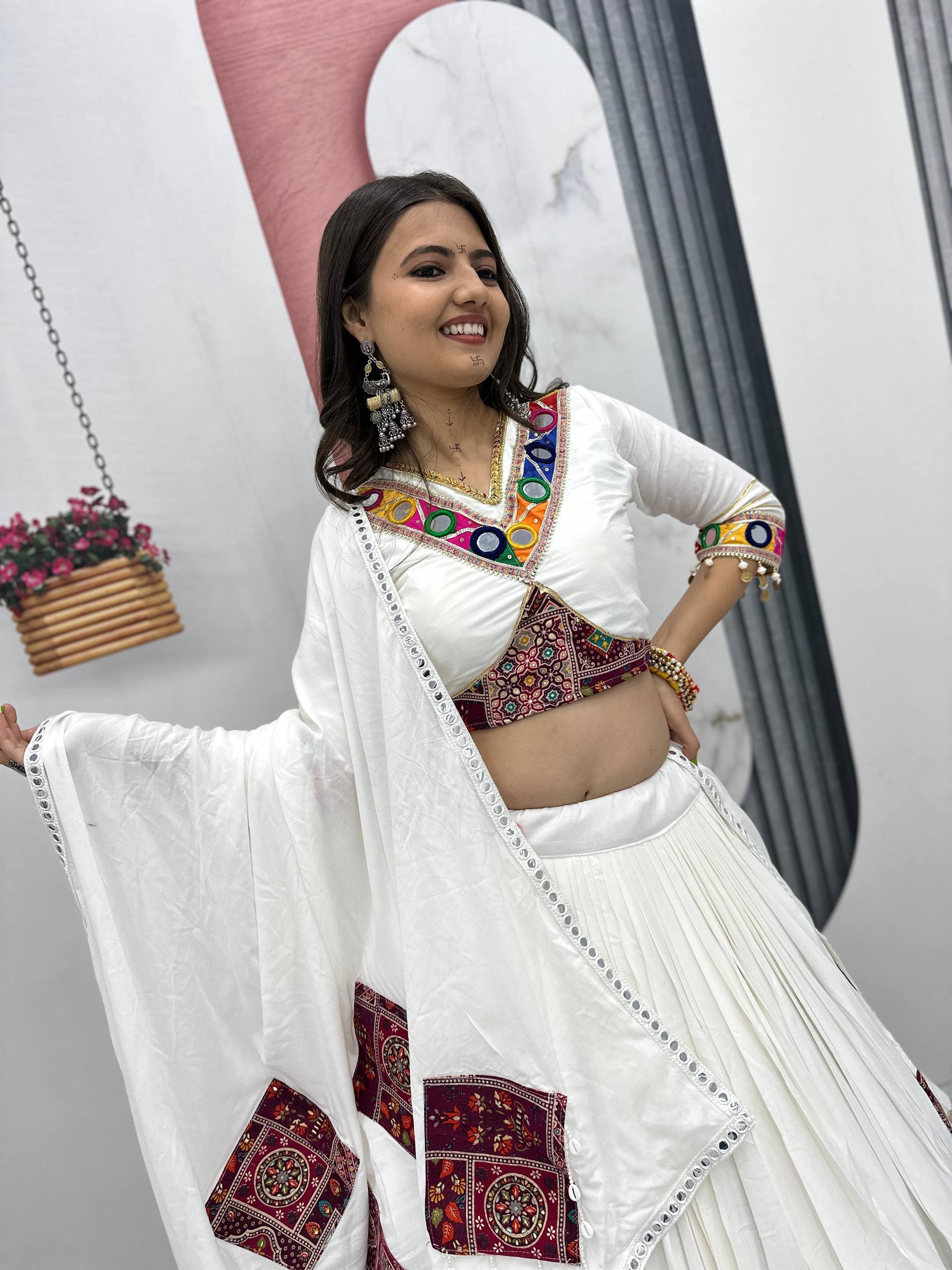 Navratri Special Gamthi work Lehenga choli