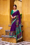 Viscos chanderi  premium silk saree