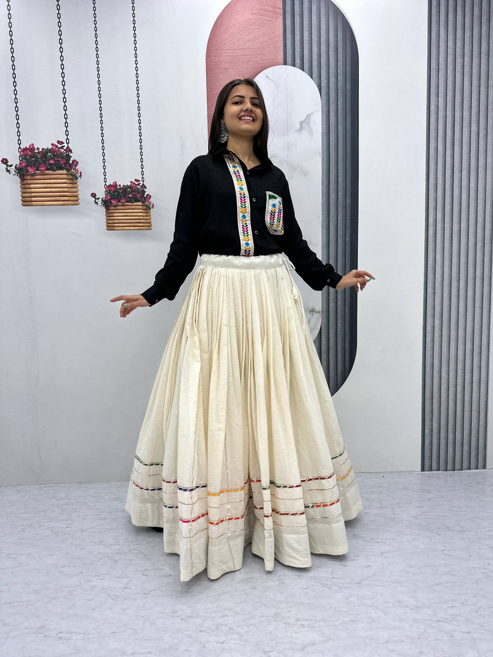 Navratri special shirt lahengas