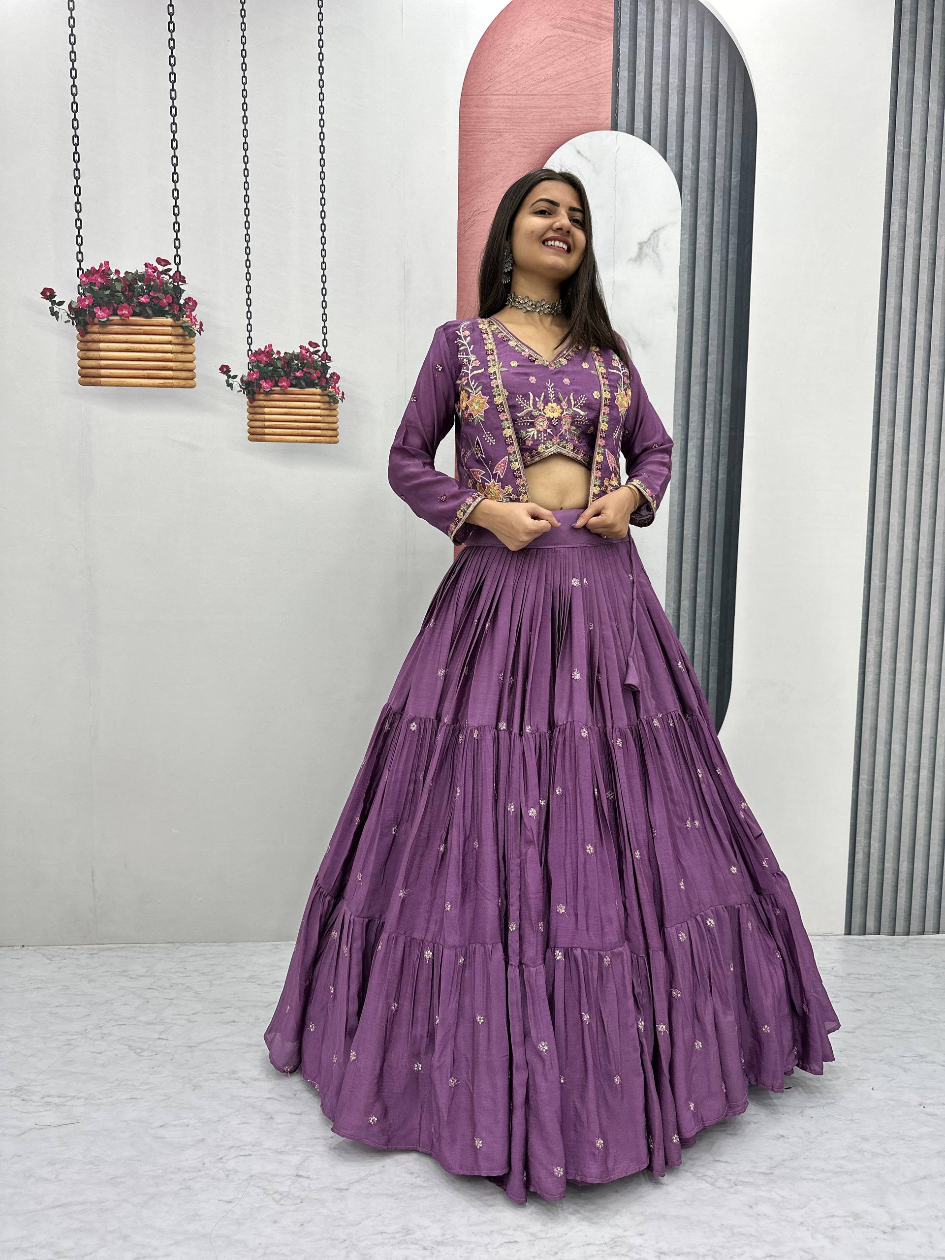New jacket lahenga choli