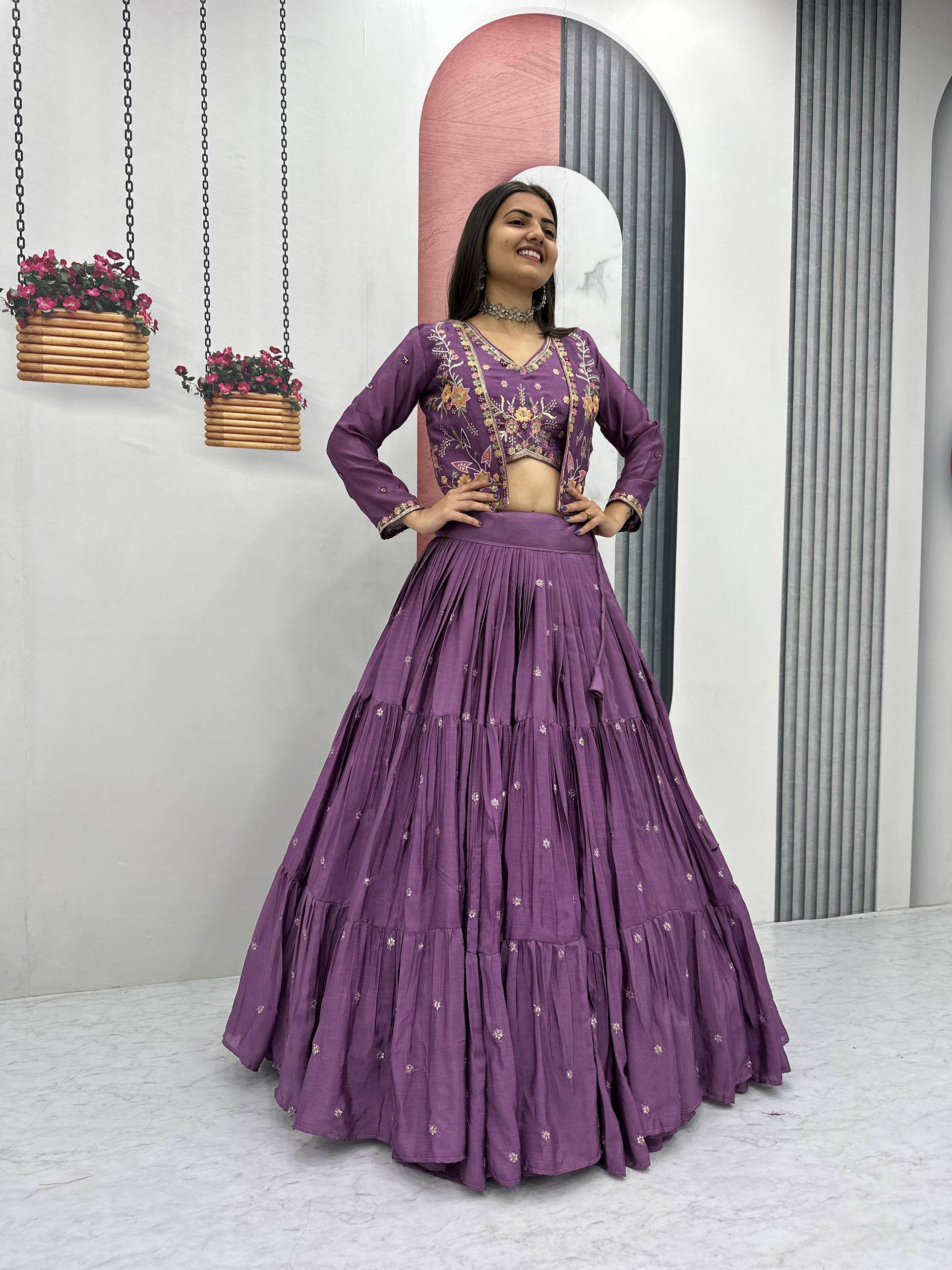 New jacket lahenga choli