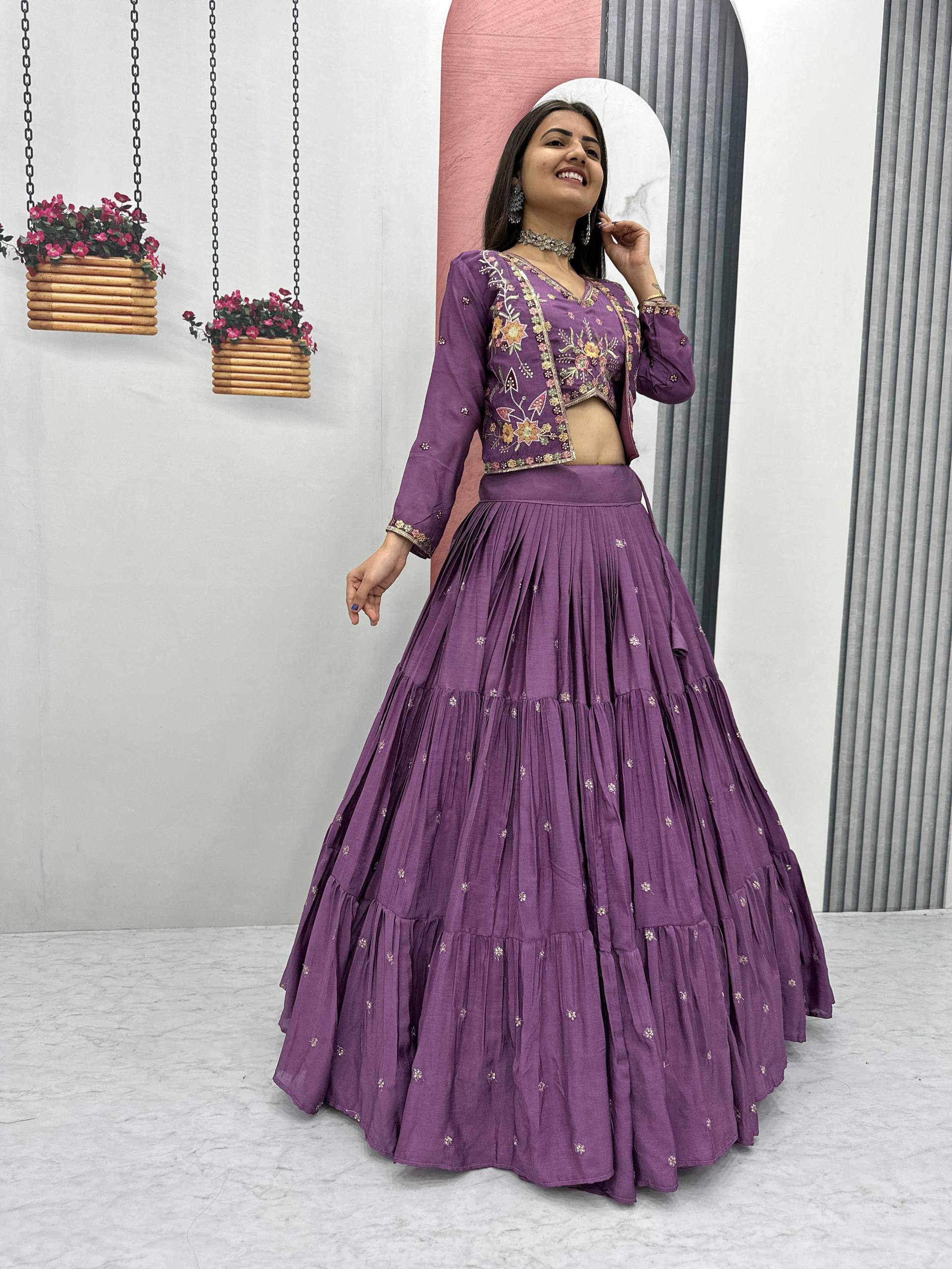 New jacket lahenga choli