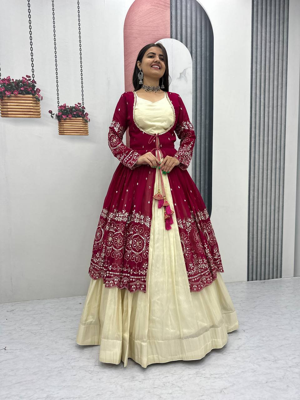 New lahenga choli with shrug